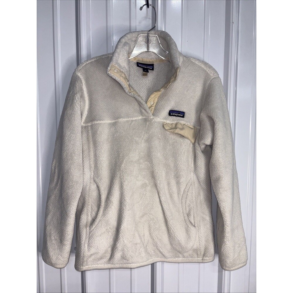 Patagonia Fleece Polartec Pullover Womens Medium Cream/Beige